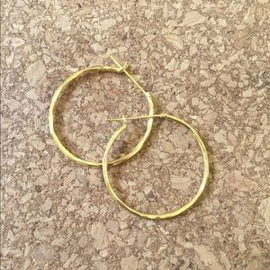 100% Gold Plated (silver filled) hoop earrings